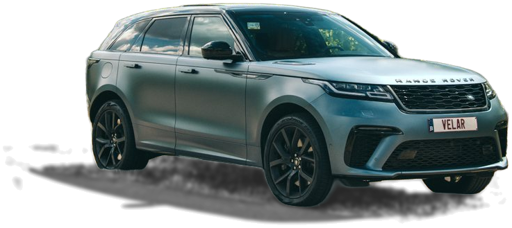 Range Rover Velar on a vineyard road